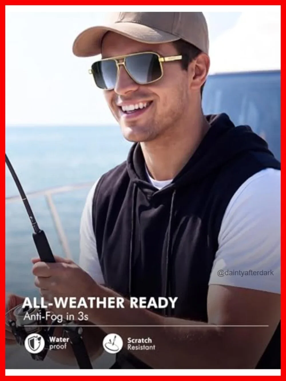 Polarized Aviator Sunglasses for Men Women Square UV400 Protection Anti-Glare